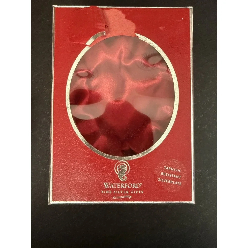 Waterford Fine Silver Gifts Ballet Ribbon Heart Christmas Ornament Silverplate